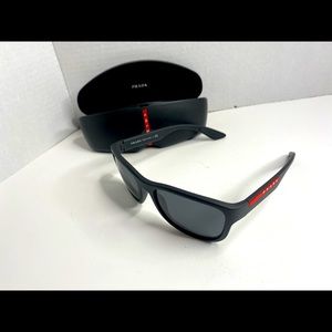 Authentic Men’s línea rossa Prada sunglasses with case